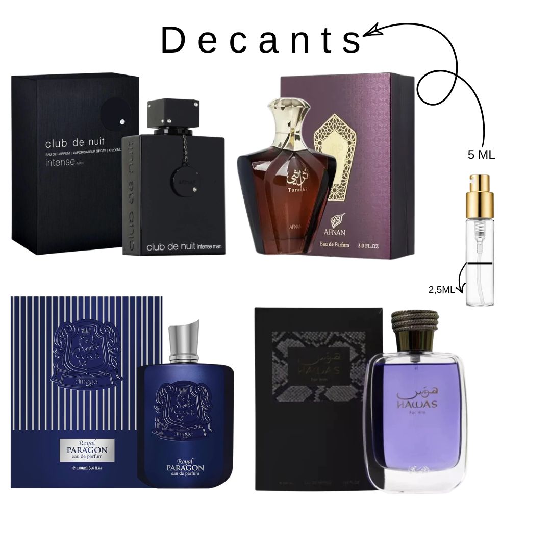 Combo 1| 4 DECANTS- Salidas Nocturnas Arabe Masculino 2,5 Ml